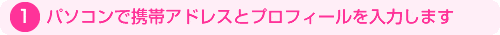 ミントC!Jメール-プロフィール入力